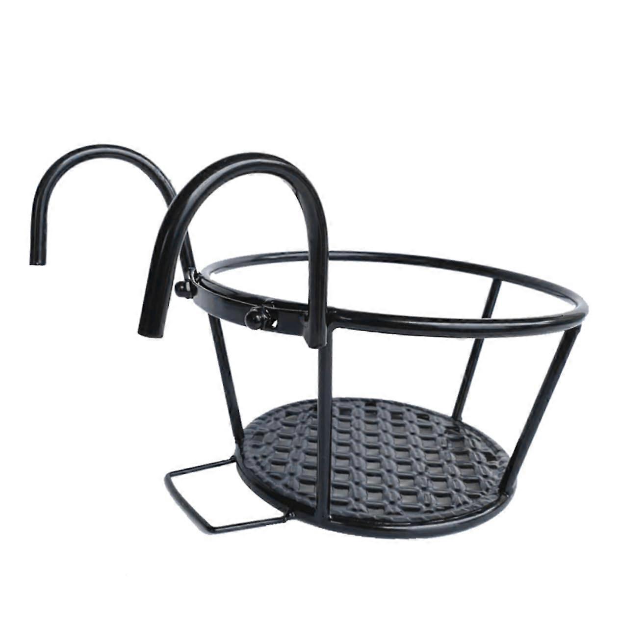 Balcony Plant Stand with Removable Hanging Flower Pot for Railing, Durable Decorative Planters for Balcony and Patio