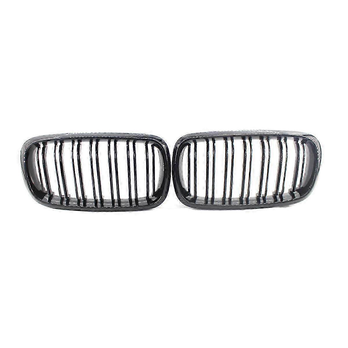 1 Pair Double Line Front Kidney Grille for Car Upgrade - Stylish Automotive Accessories for Enhanced Front End Appearance