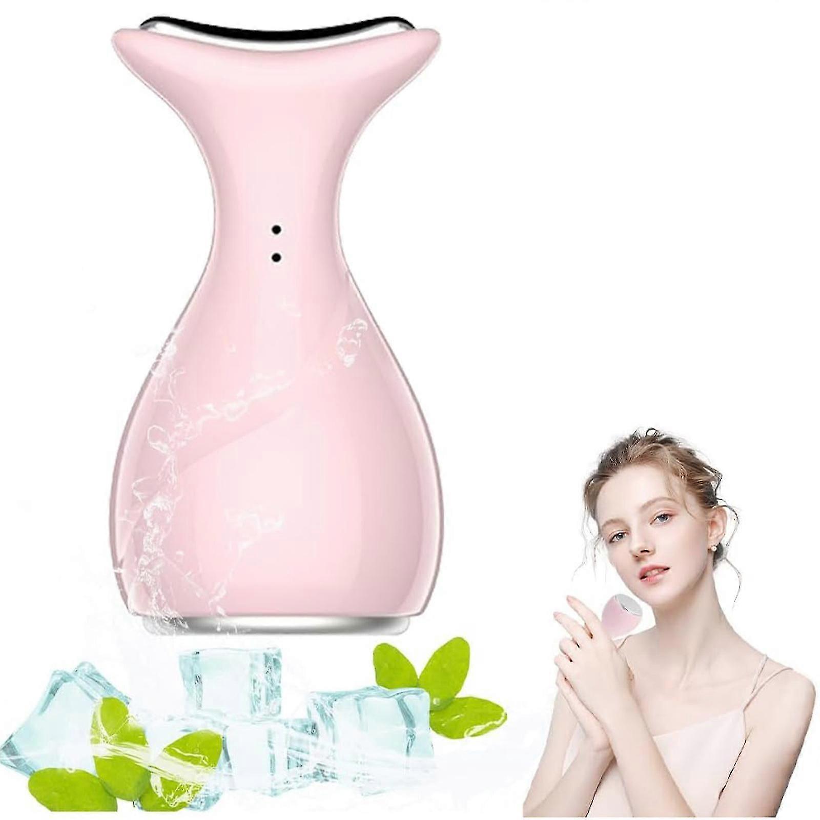 Ice Hammer Facial - أسطوانة ثلج للوجه ، بكرة وجه مدلك للوجه بضغط بارد ، بكرة تبريد فريزر للعناية بالبشرة ، تخفف الخطوط الدقيقة والتجاعيد