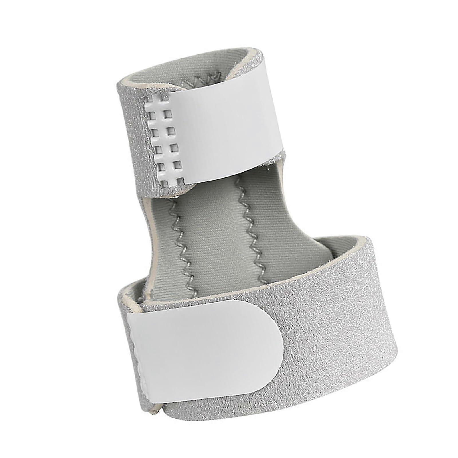 Full Triggers Finger Splints with Adjustable Palm Tree Straps, Center Fin Pointer Rings, and Thumb Support for Men and Women, Gray