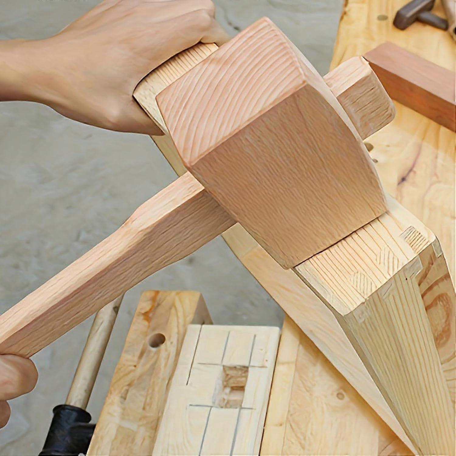 Wooden Mallet Solid Beech Woodworking Mallet Portable Chisel Hammer Carving Hammer For Installation
