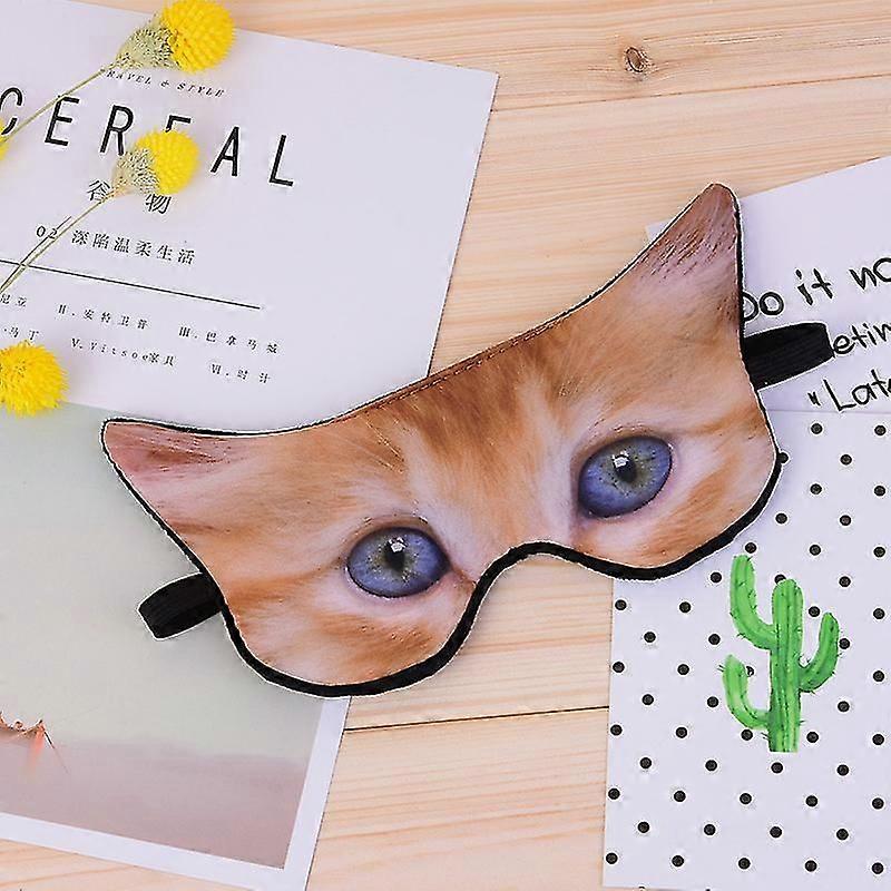 1Piece Sleeping Eye Mask, Plush Soft Elastic Cute Cat Eye Mask for Sleeping (20*9cm)