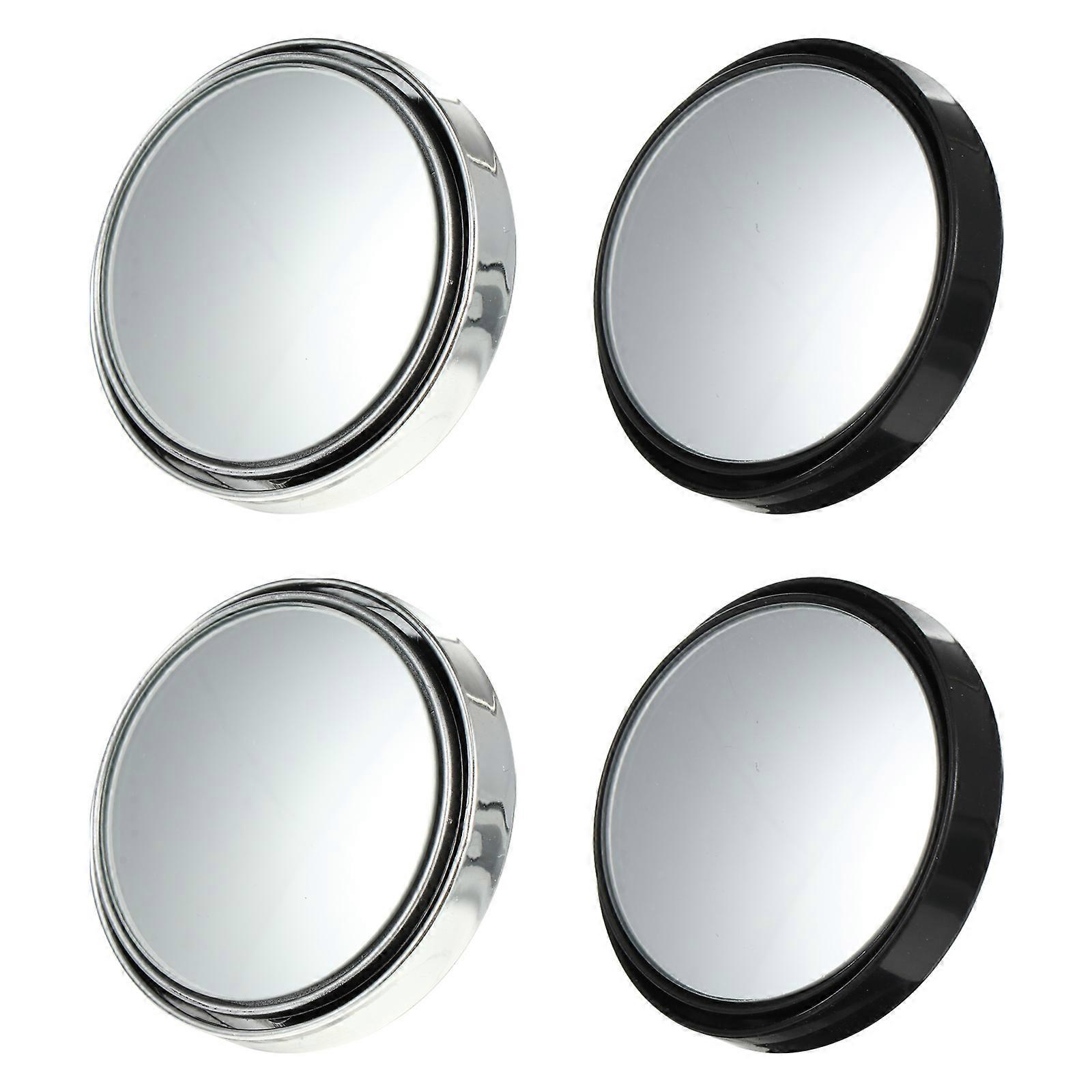 Detection Auxiliary Mirrors 2 Pairs Car Rear View Mirror For Vehicle Modification 6X6cm Clear Visibility