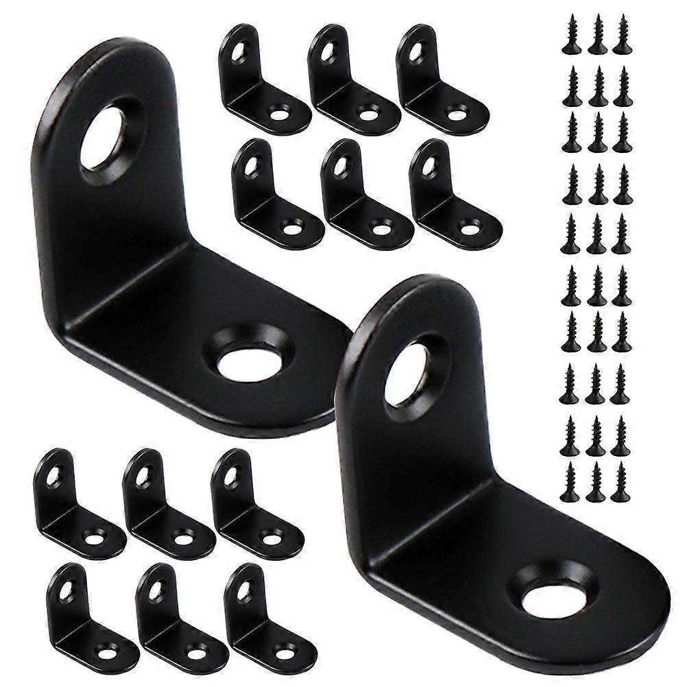 20pcs L Shaped Corner Brackets for Cabinet and Shelf Right Angle Brackets