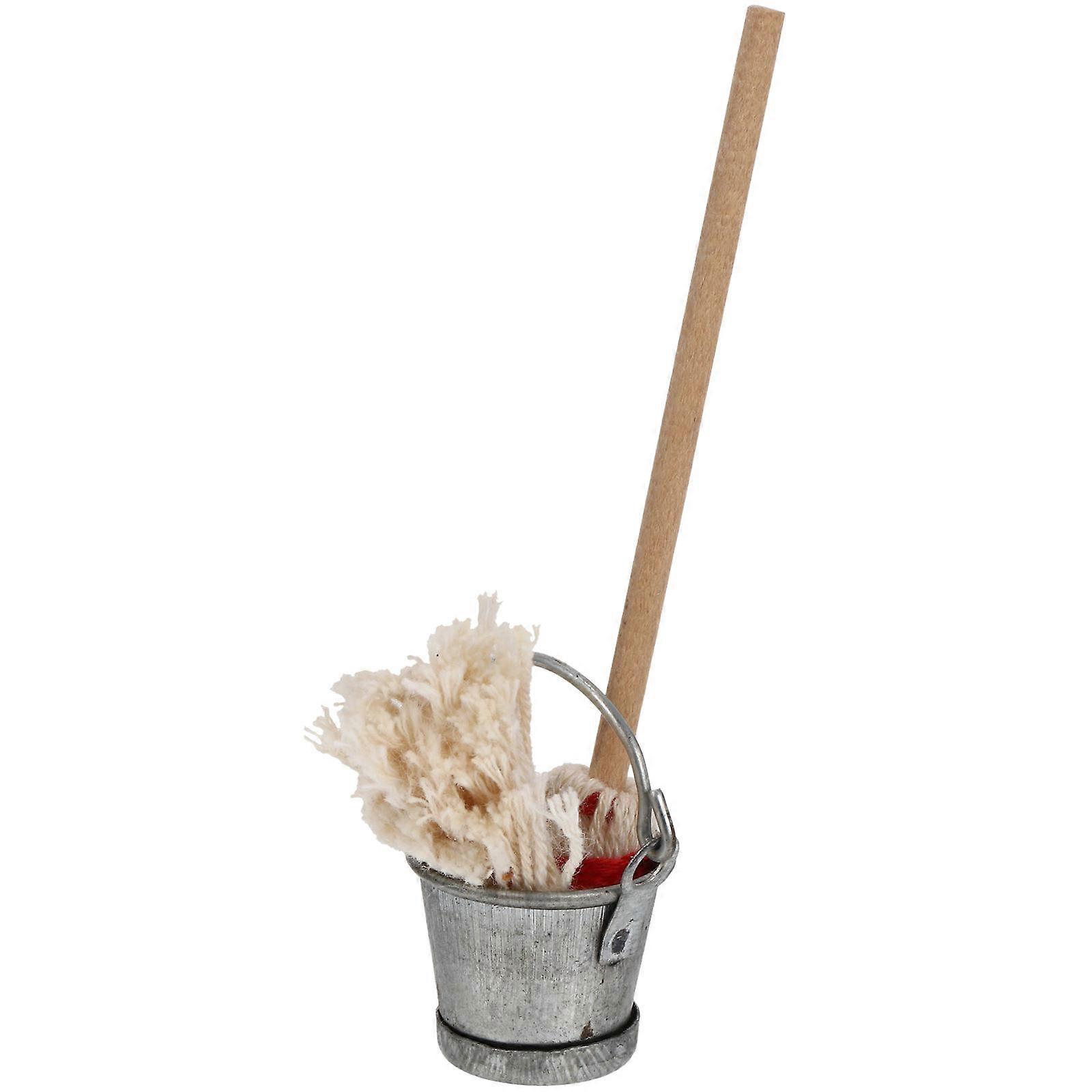 Simple Design Mini House Decoration Set With Mini Mop Pail For Students Manual Homework Assorted Accessory 1 Set
