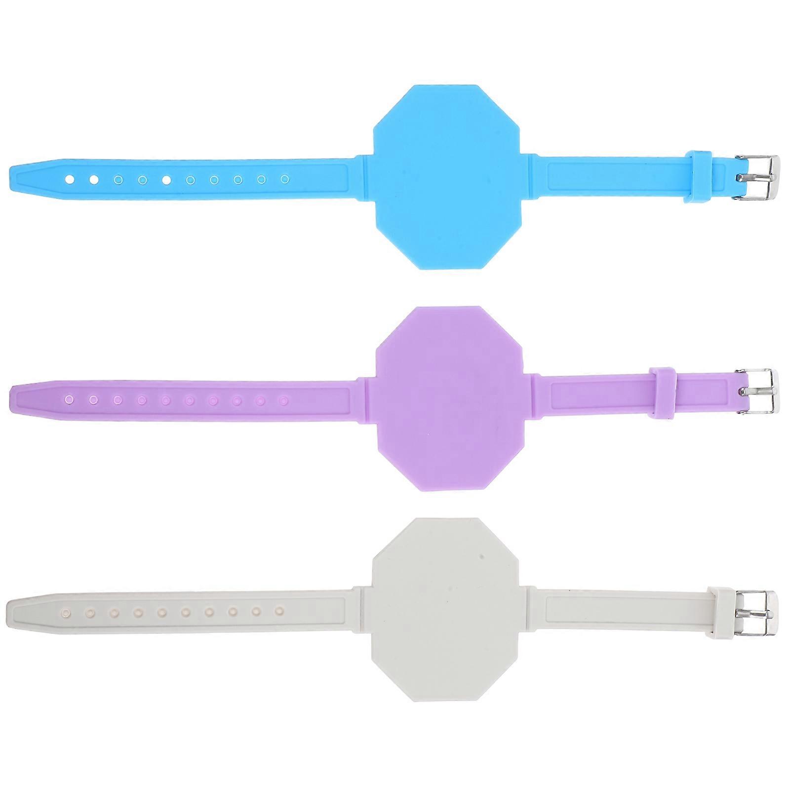 Silicone Memo Wristbands 3Pcs Task Management Bracelet For Everyday Use And Work Assorted Color Comfortable And Reusable Design