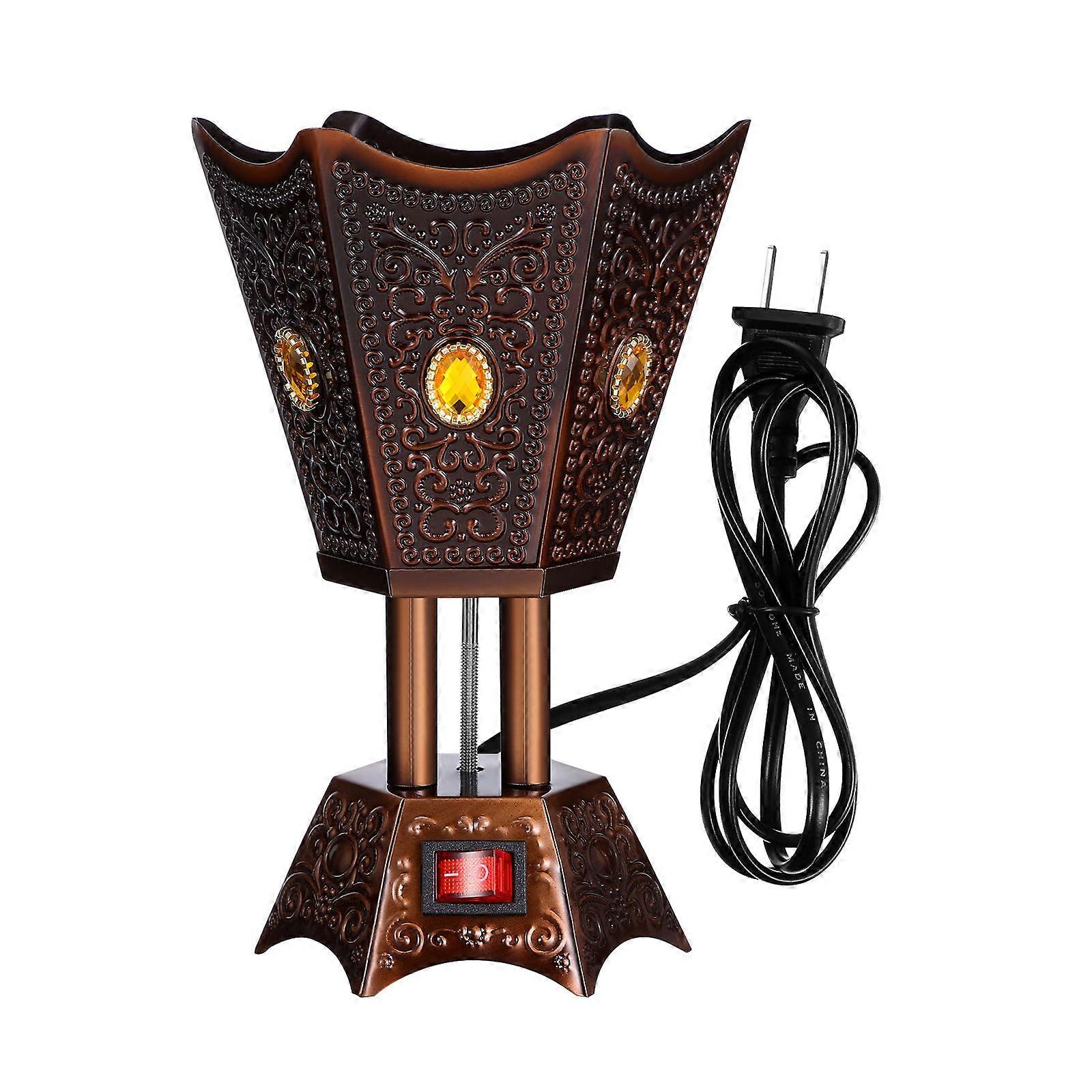 Electric Incense Burner for with Iron Material and Dark Brown Color Easy to Use for Home Decoration