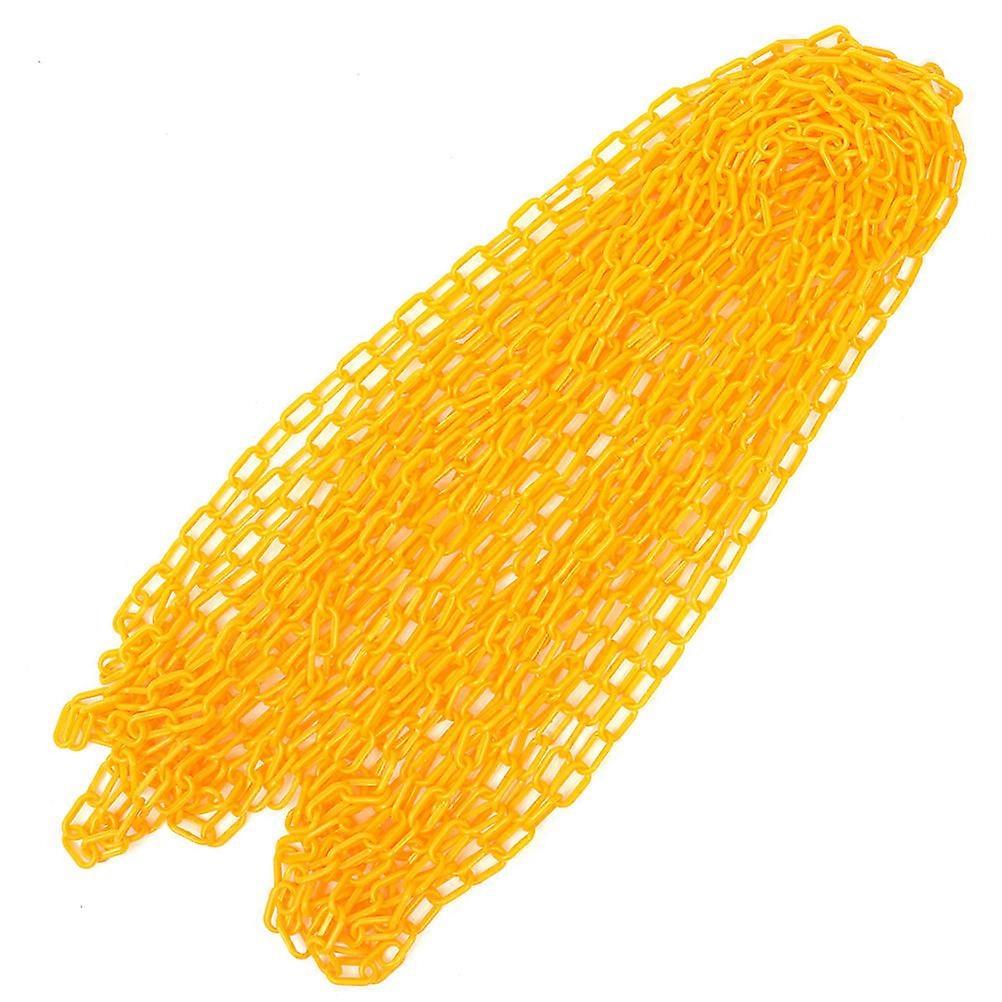Plastic Safety Chain for Road Use Durable and Waterproof Yellow Barricades 5M