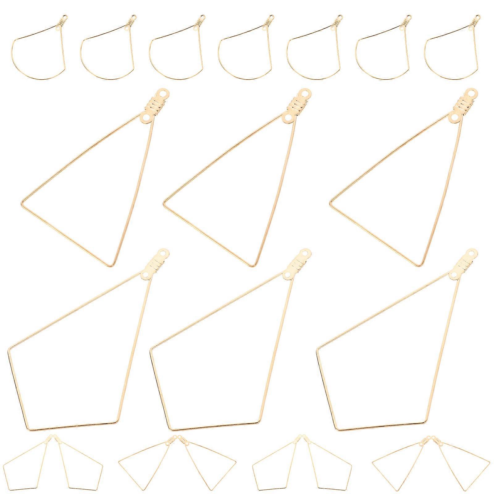 Golden Beading Earring Hoops Copper Material for Decor 30Pcs Set