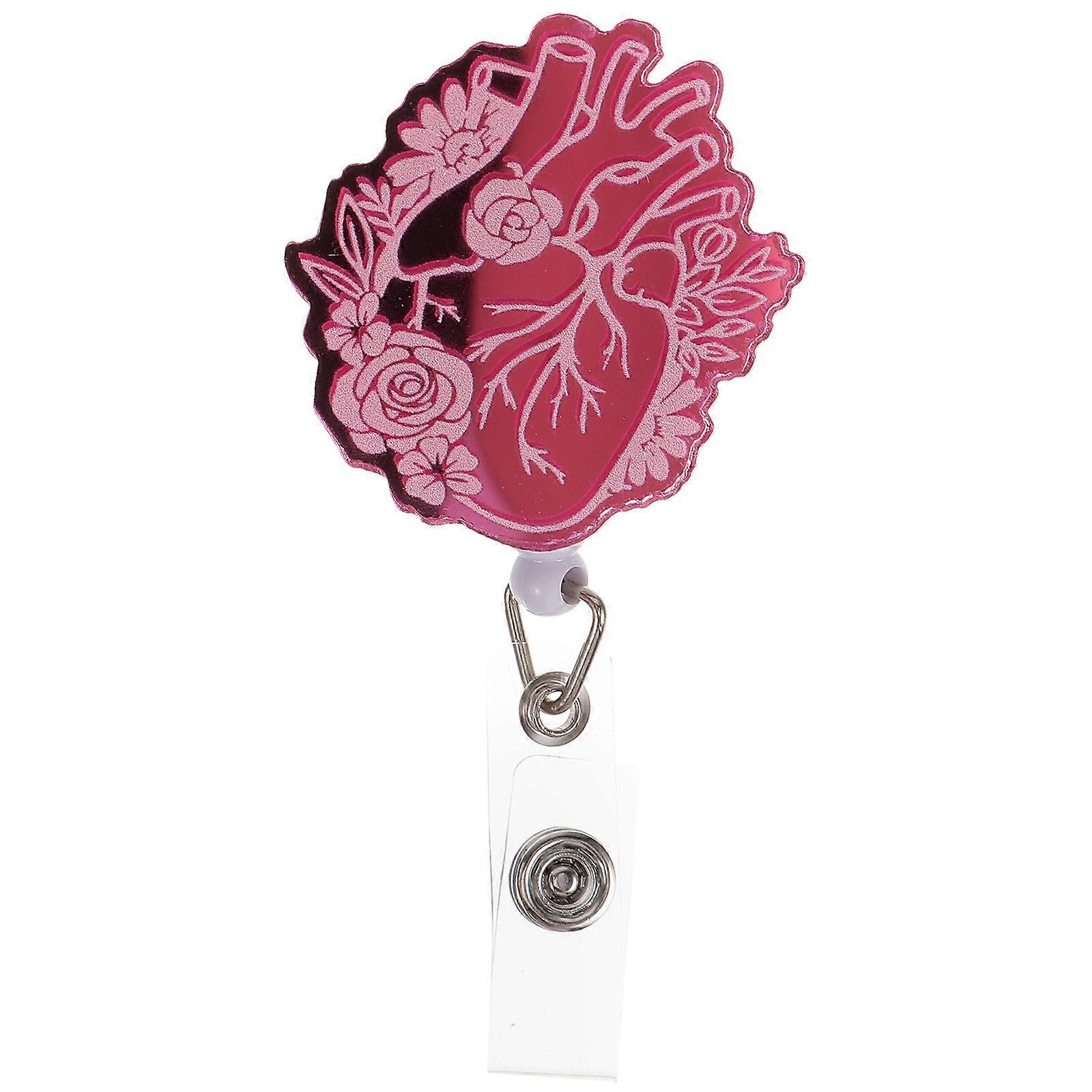 ID Badge Holder Retractable Clip For Teachers Students In Everyday Use Acrylic Metal Material 10X4.5Cm 1Pack