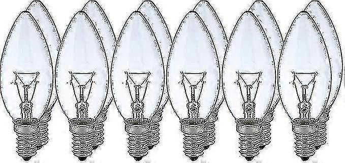 12x 40W E14 Helder Witte Klassieke Gloeilampen