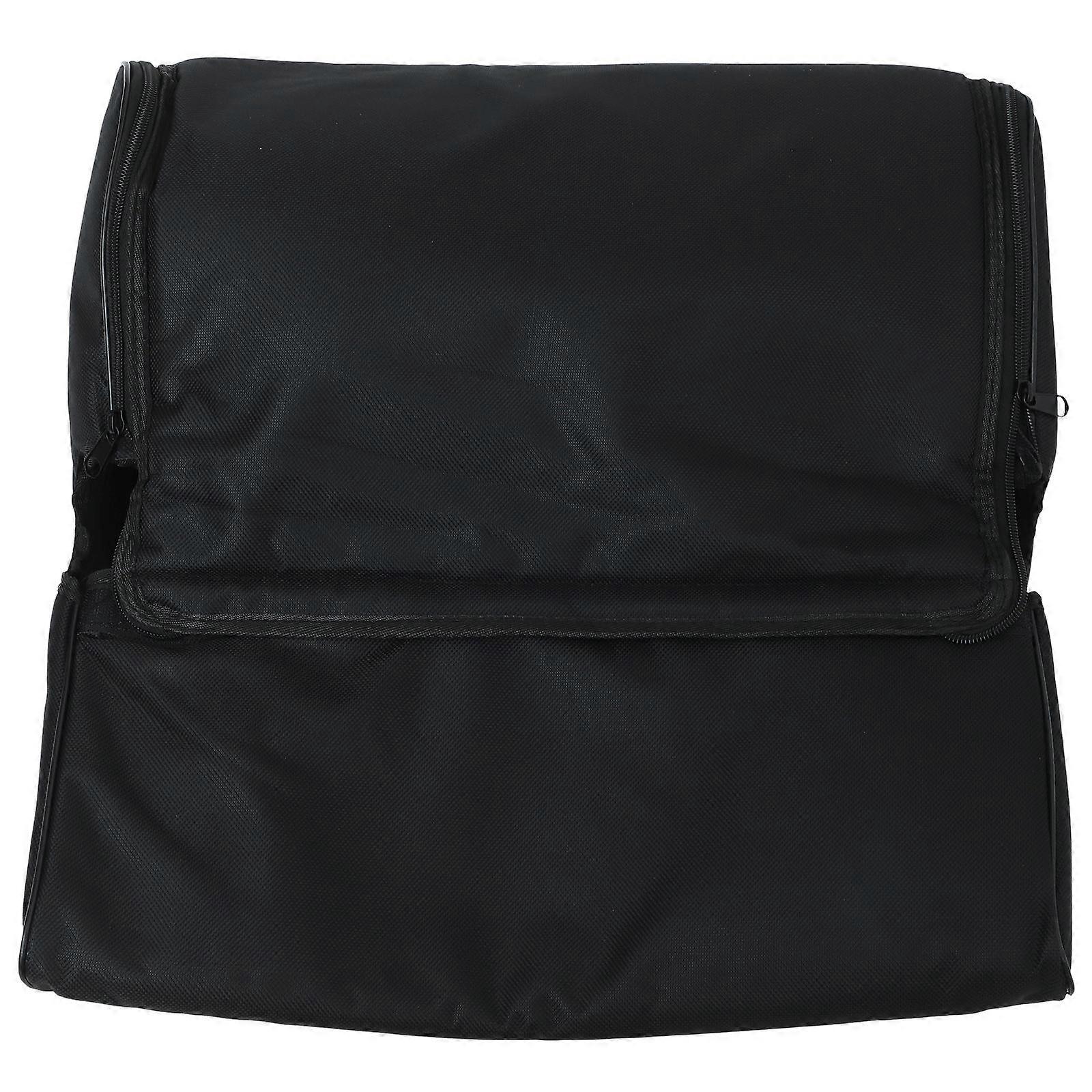 Practical Adjustable Accordion Storage Bag in Black Oxford Cloth for Home Use 20.5 Inches