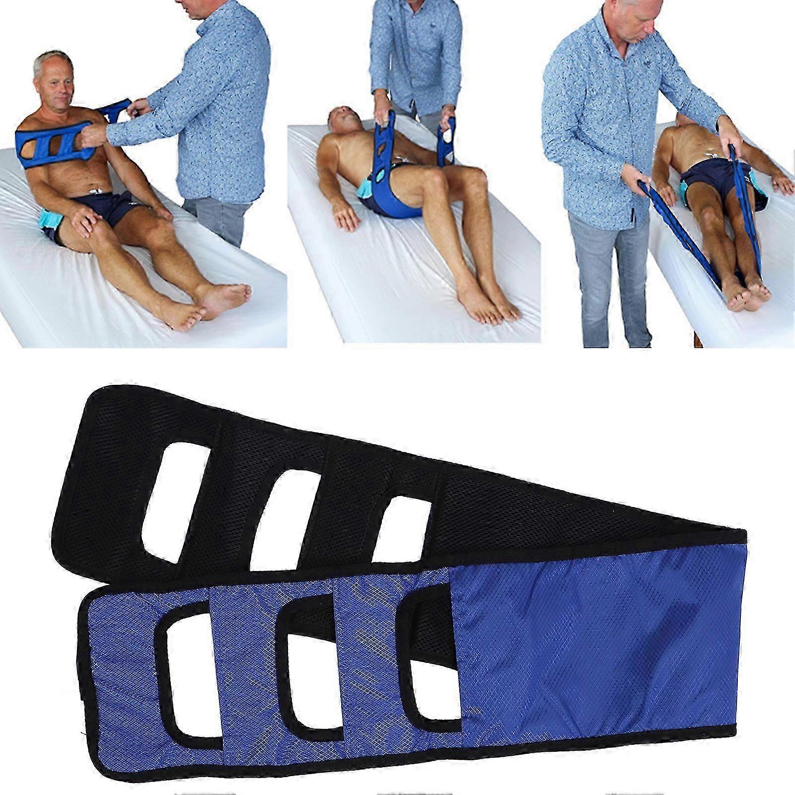 Bed Transfer Nursing Sling Accessory Multi Purpose Elderly Safety Lifting Aids with Padded Handle Blue
