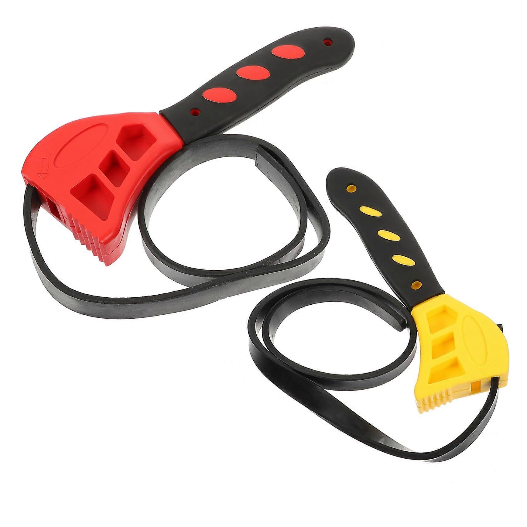 Adjustable Strap Wrench Set for Plumbing and Automotive Repairs, Compatible with Oil Filters, Shower Heads, and Jar Openers