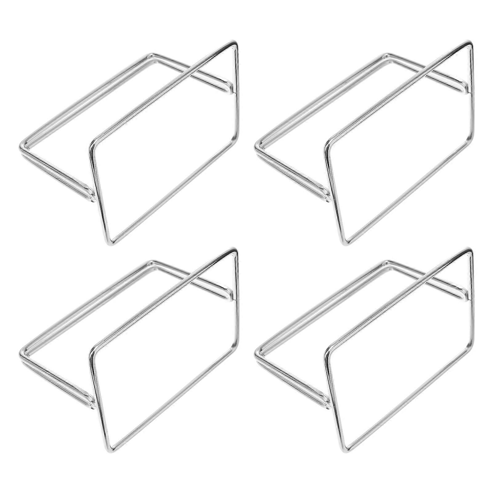 Office Desk Screen Holder Stainless Steel Metal Partition Bracket Study Environment Silver Fairness Ensuring 4Pcs