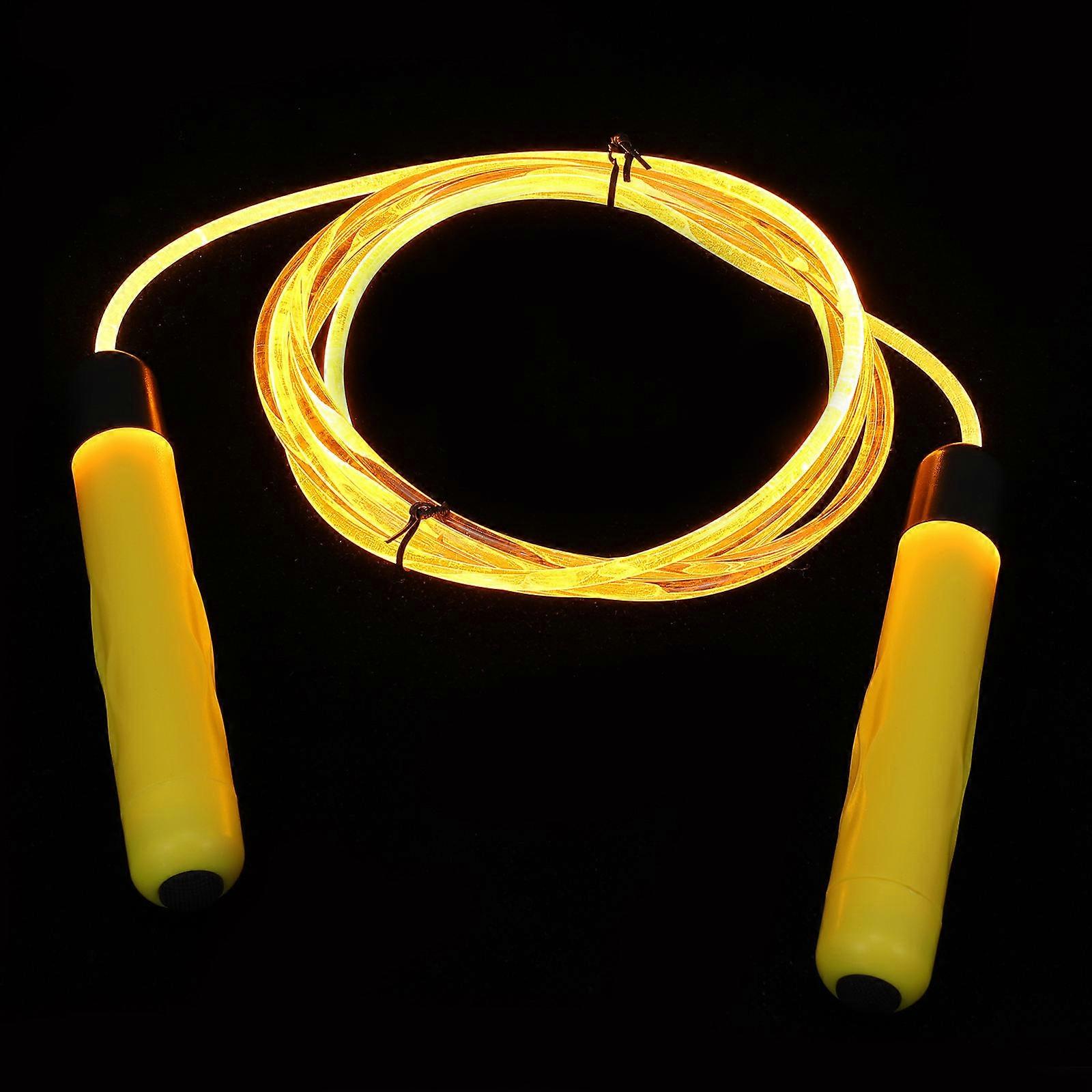 Fitness Jump Rope Yellow Color Outdoor Travel Use Tpu Abs Material 1 Set