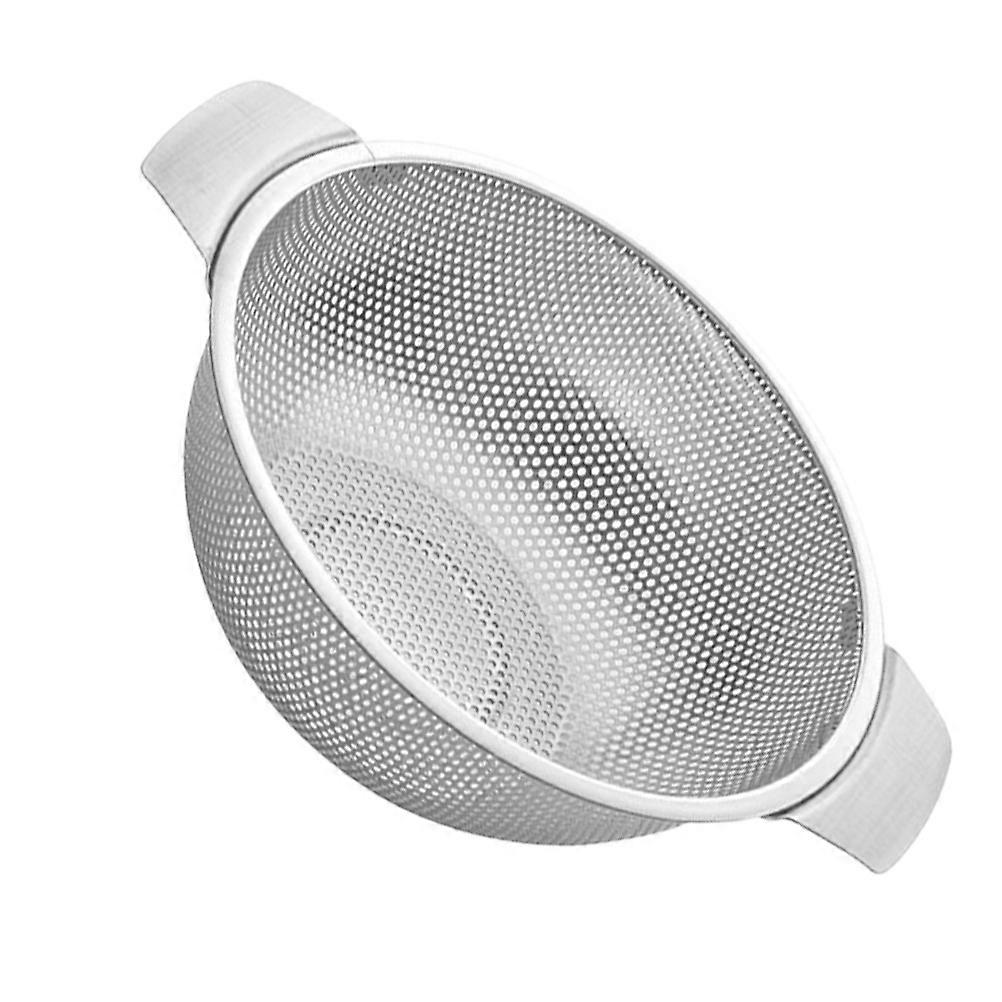 Rice Sieving Stainless Steel Drain Basket for Food Preparation Silver Color Function 1Set