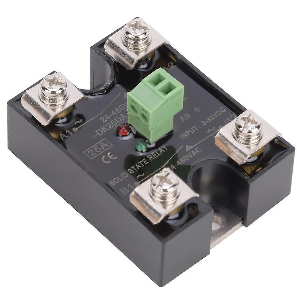 BERM Solid State Relay Single Channel DC Control Dual Channel AC 1 Phase SSR 24-480VAC(25A(BERM DK25DA) )
