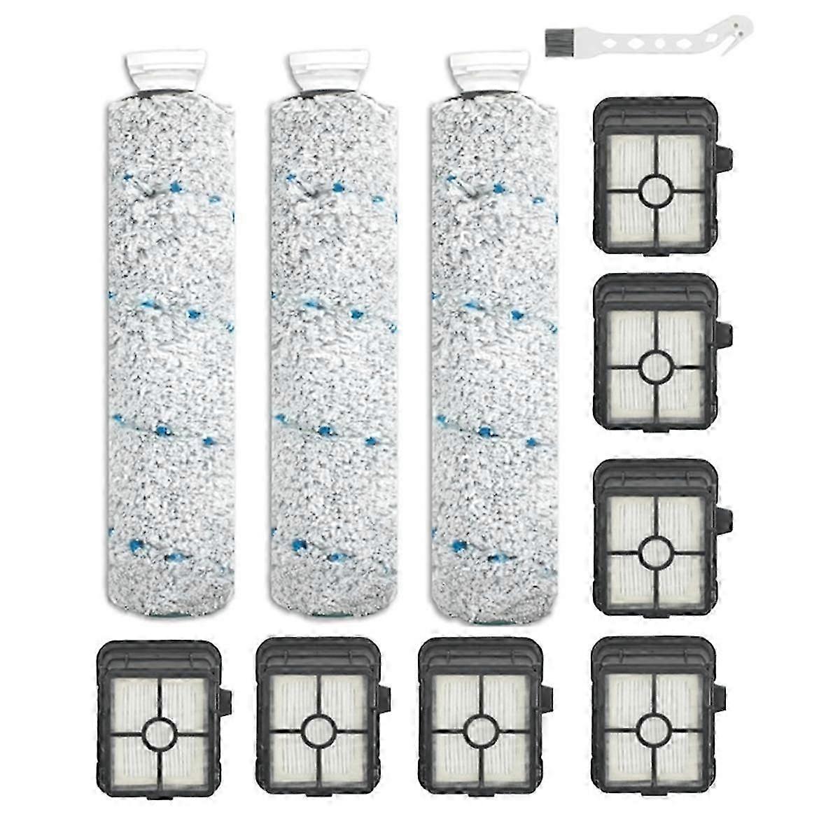 Multi-Brush Rolls and Vacuum Filters Compatible for CrossWave Max, 3 Pack