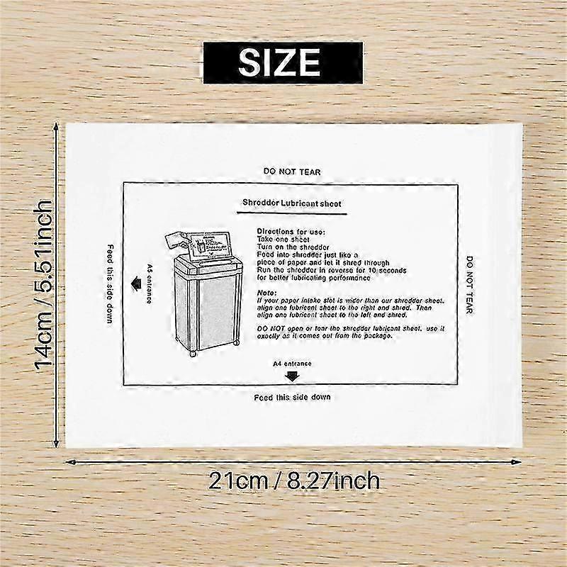 12PCS Paper Shredder Lubricant Sheets Shredder Lubricating Oil Portable Paper Type Lubricating Oil for