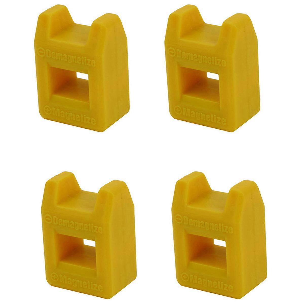 4X Screwdriver Magnetizer Degaussing Demagnetizer Magnetic Practical Pick Up Tool Color:Yellow