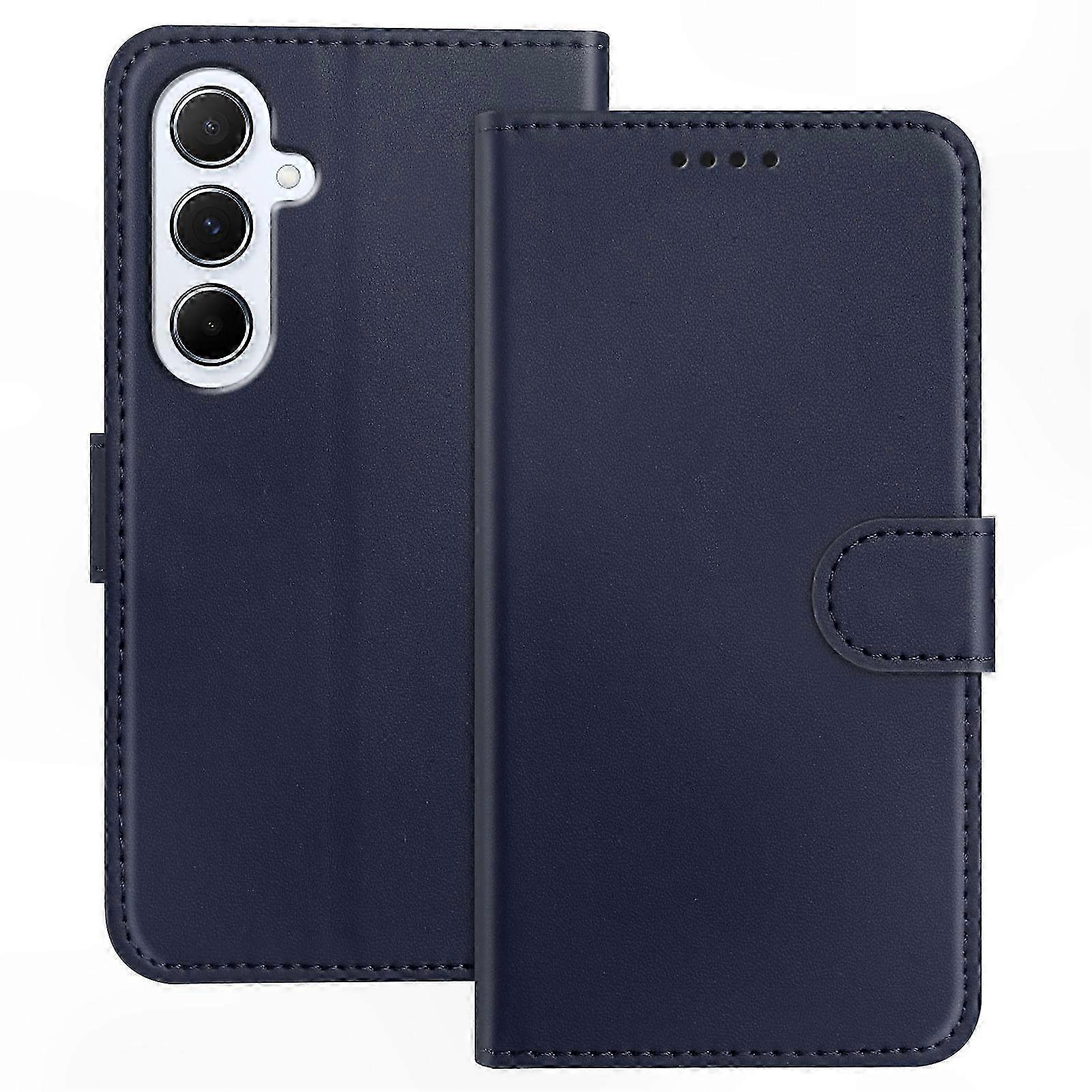Leather Wallet Case with Stand Function for Galaxy A17, Anti-Drop Solid Color Phone Cover-Compatible Version