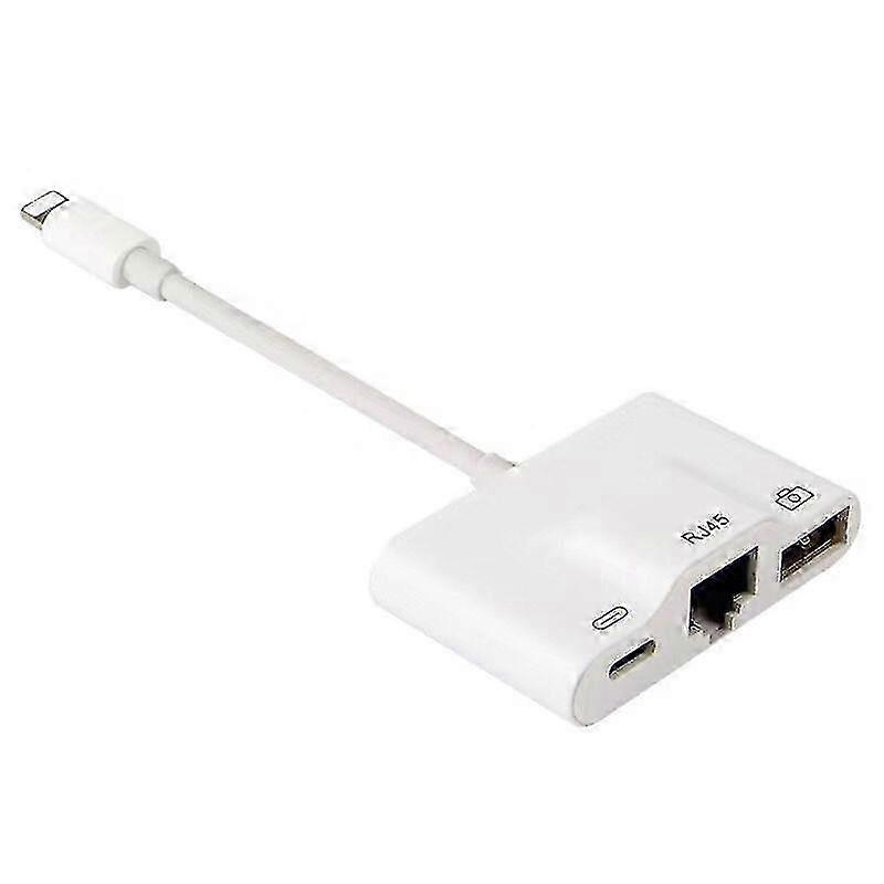 For iPhone/iPad Lightning to RJ45 Ethernet LAN 10/100Mbps Network E...