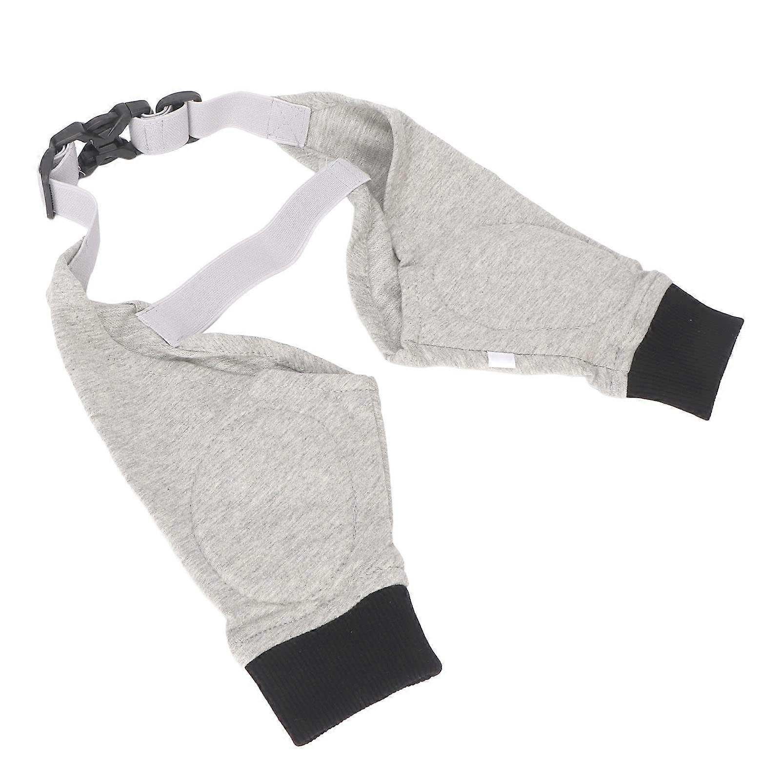 Dog Leg Joint Sleeve for Dogs, Adjustable Breathable Elbow Protector, Soft Padded Recovery Sleeve in Gray Black, Size M