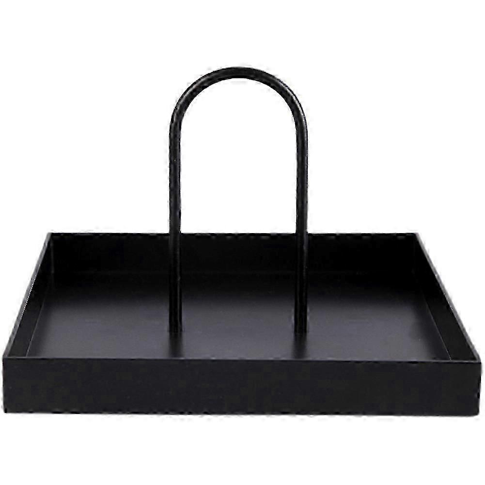Meal and snack tray with handle for kitchen table
