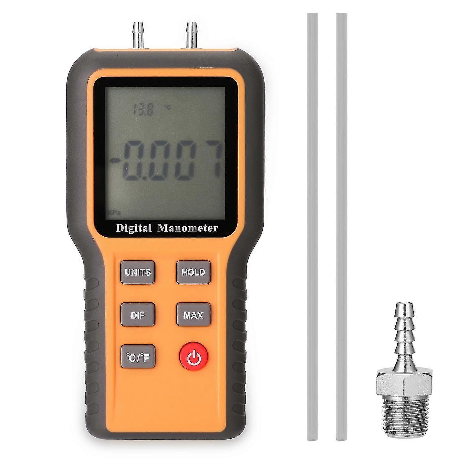 Digital Manometer liquid crystal display Display Switchable 12 Pressure Units Adjustable Indoor Temperature Measure