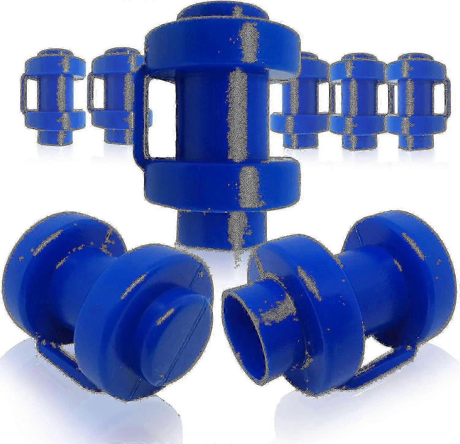 Set Of 8 Trampoline Post End Caps For Trampoline Net Posts 25 Mm, Particularly Robust, Weatherproof End Caps, Safety Net Compatible With Part (blue)