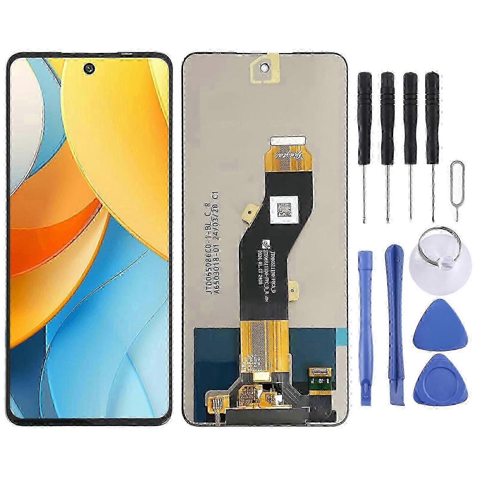 Replacement Screen Display with IPS LCD, Digitizer Touch Panel, and Frame for Assembly Use