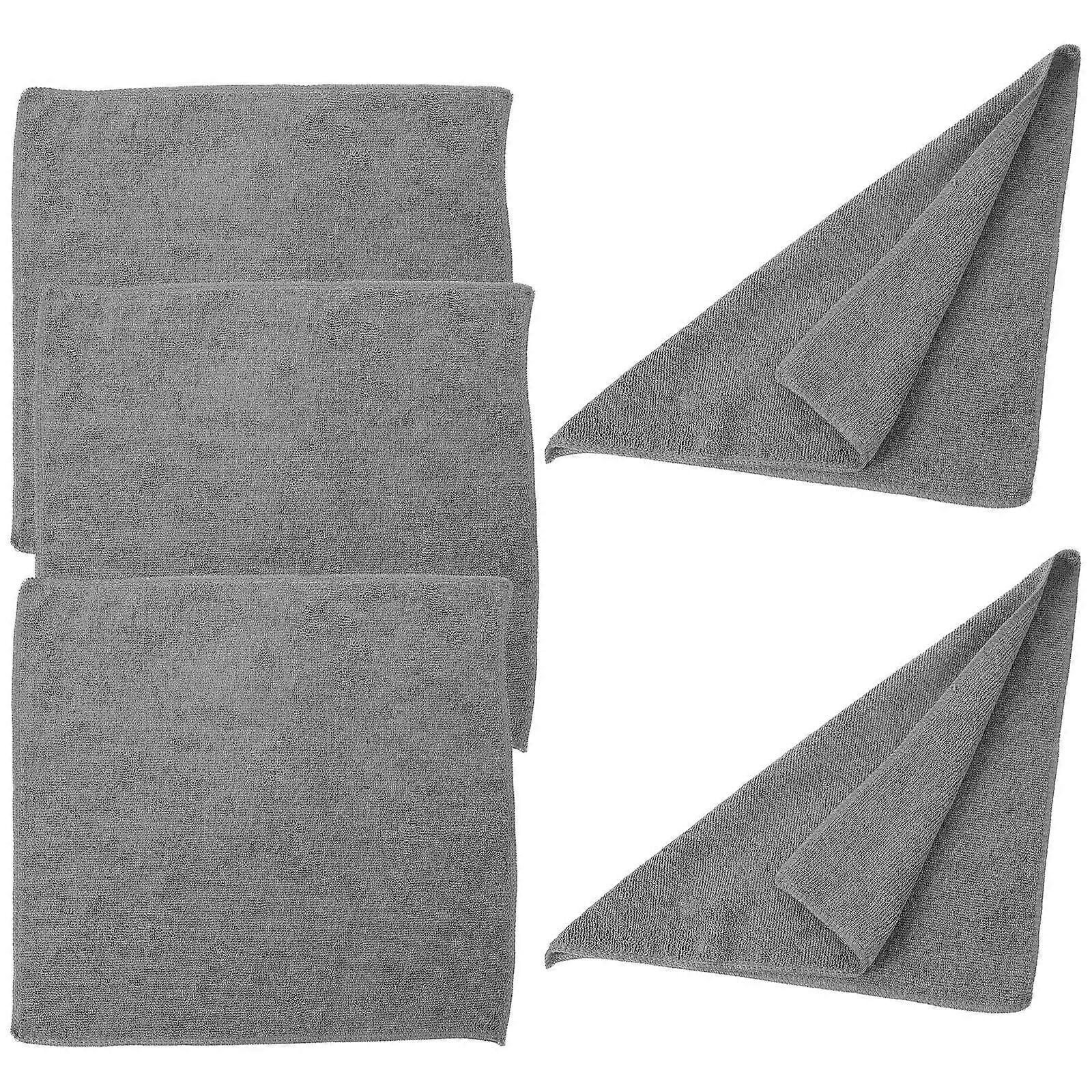 Microfiber Car Towels for Home Soft Absorbent Cleaning 10Pcs Set Grey