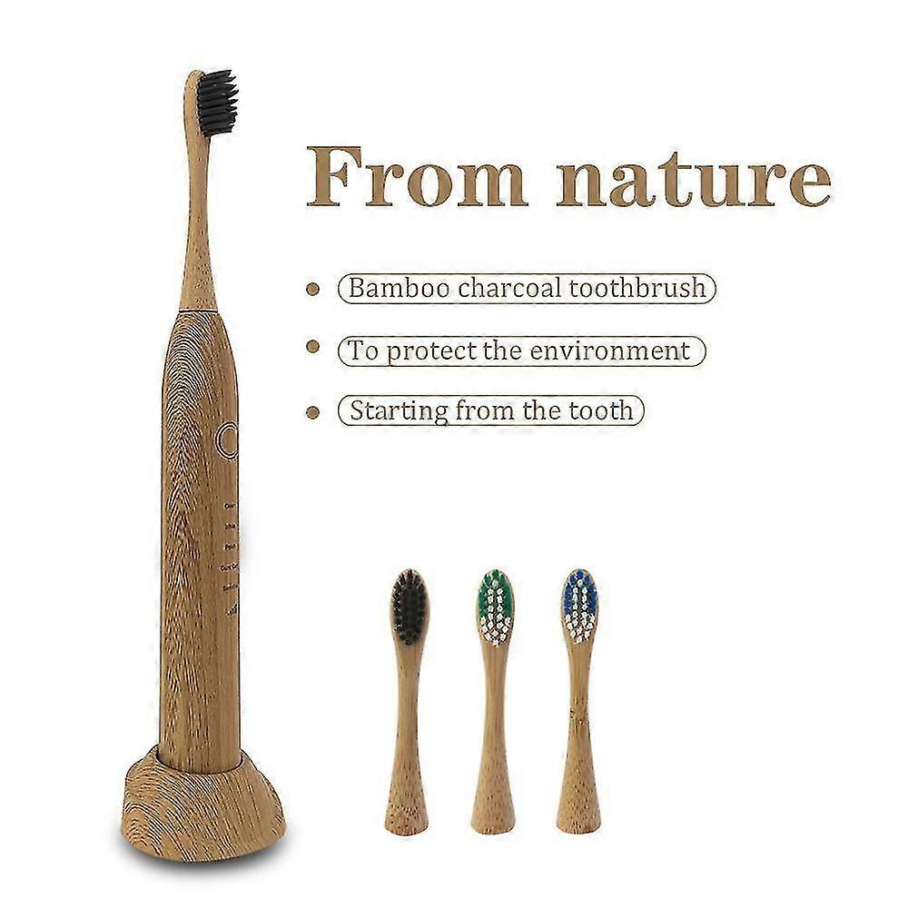 Bamboo Electric Toothbrushes Nylon Bristles- Biodegradable Natural Eco-friendly Compostable