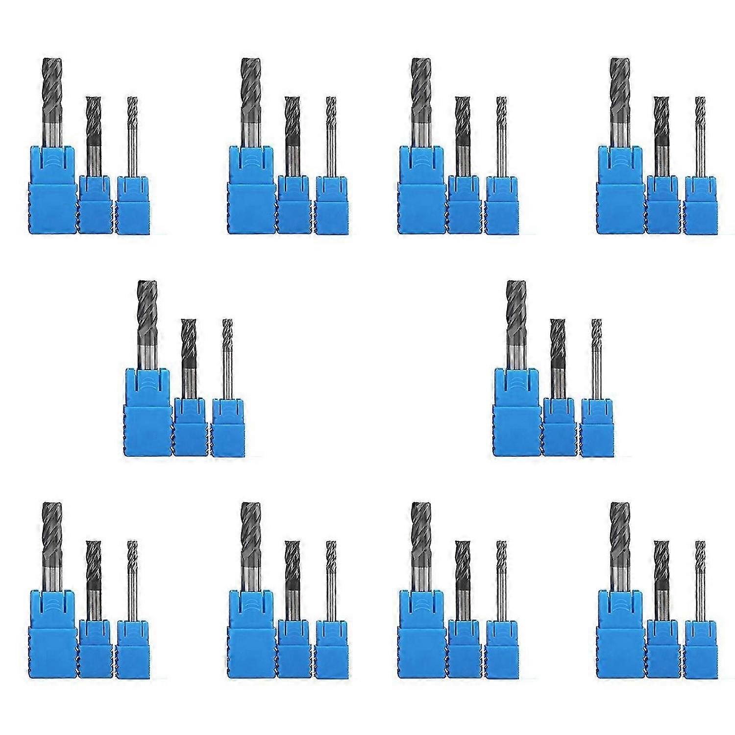 3Pcs 4 6 8 mm Carbide 4 Flutes End Mill Set Milling Cutter Tool Kit
