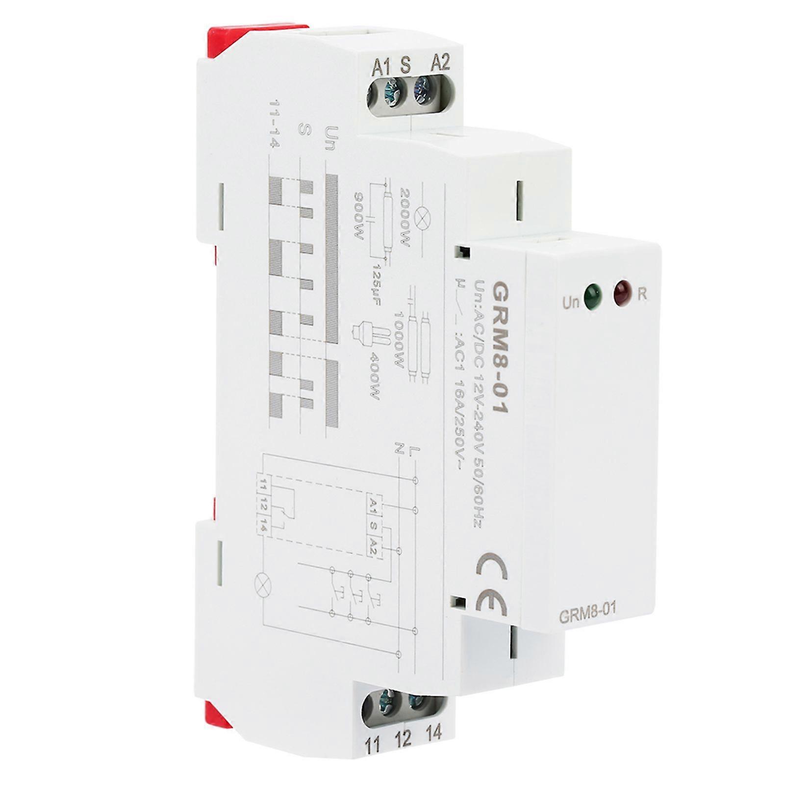 GRM8-01 Electronic Impulse Relay Latching Relay Memory Relay AC/DC12-240V