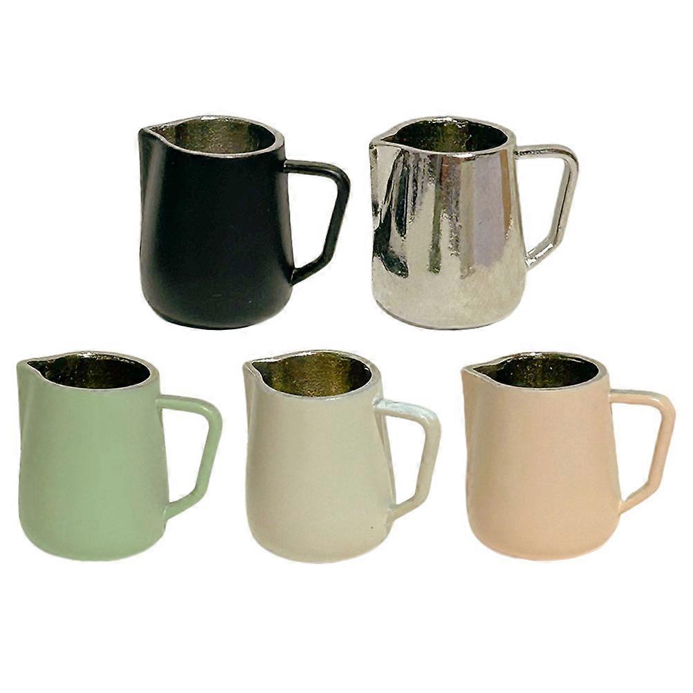 Mini House Milk Pitchers Alloy Tiny Coffee Mugs for Home Use 10Pcs