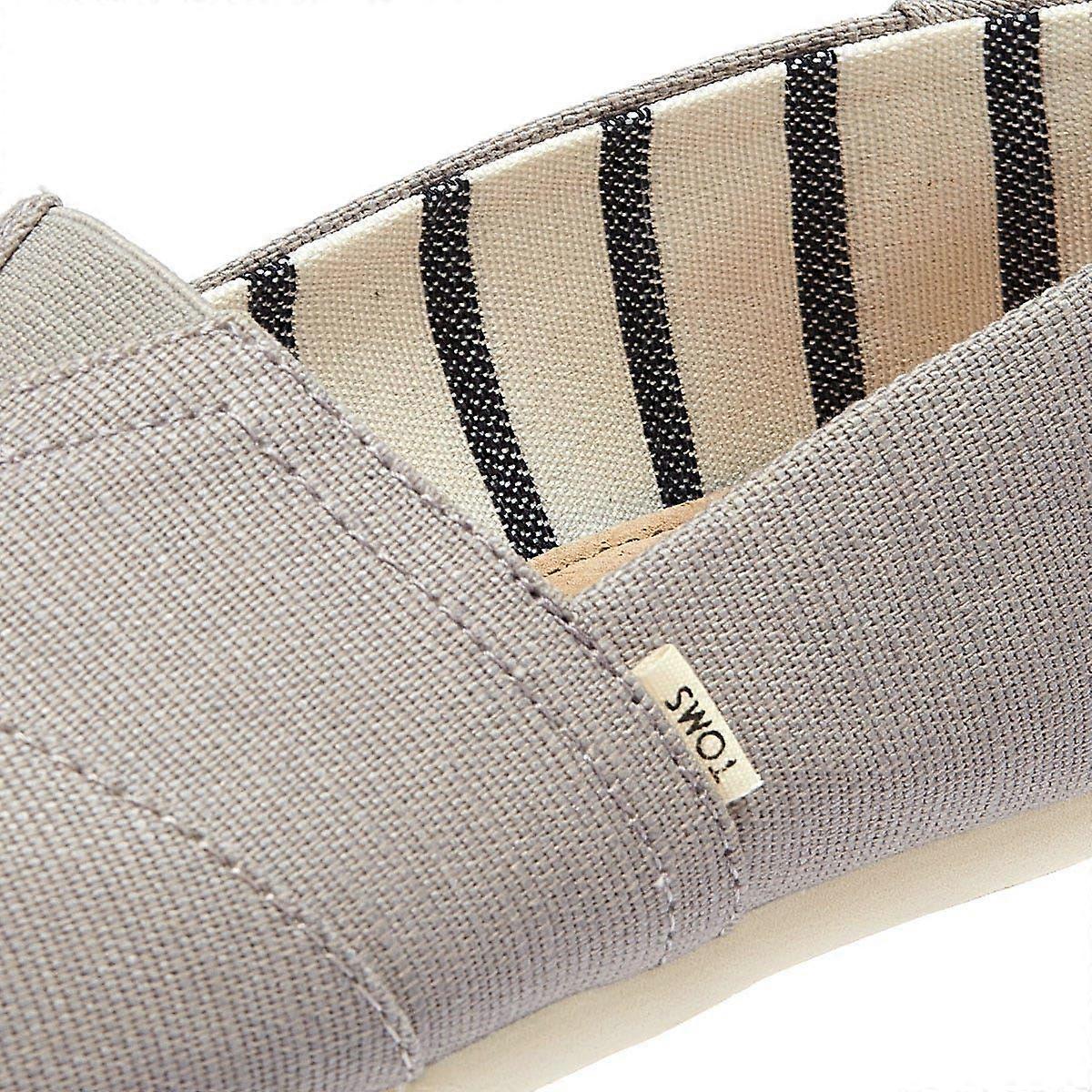 TOMS Womens Grey Heritage Canvas Classic Espadrilles