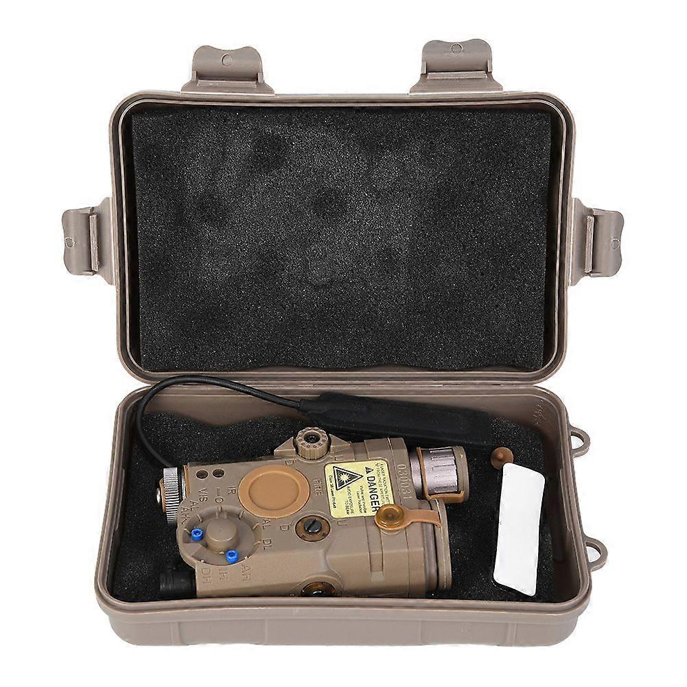 LA PEQ15 Outdoor Portable Multifunction LED White Flashlight Red Laser Sight with IR Lens