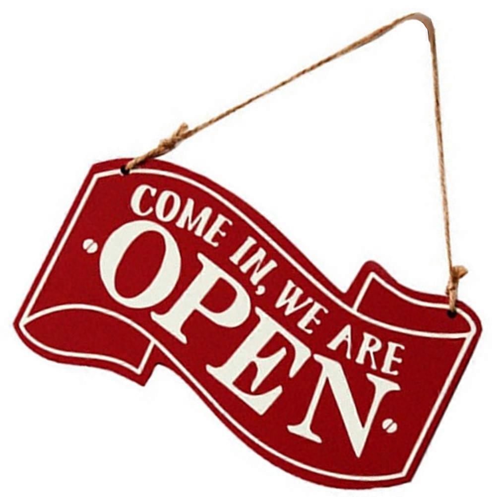Open Closed Sign Rustic Plaque for Clubs and Shops 5Pcs Hanging Sign