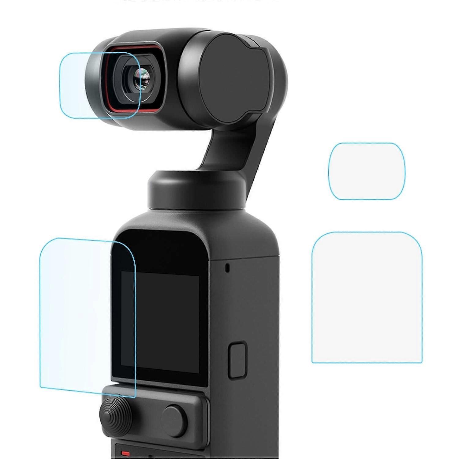 PULUZ PU530 2Pcs/Set For DJI Pocket 2 9H 2.5D HD Tempered Glass Lens Protector and Screen Protector