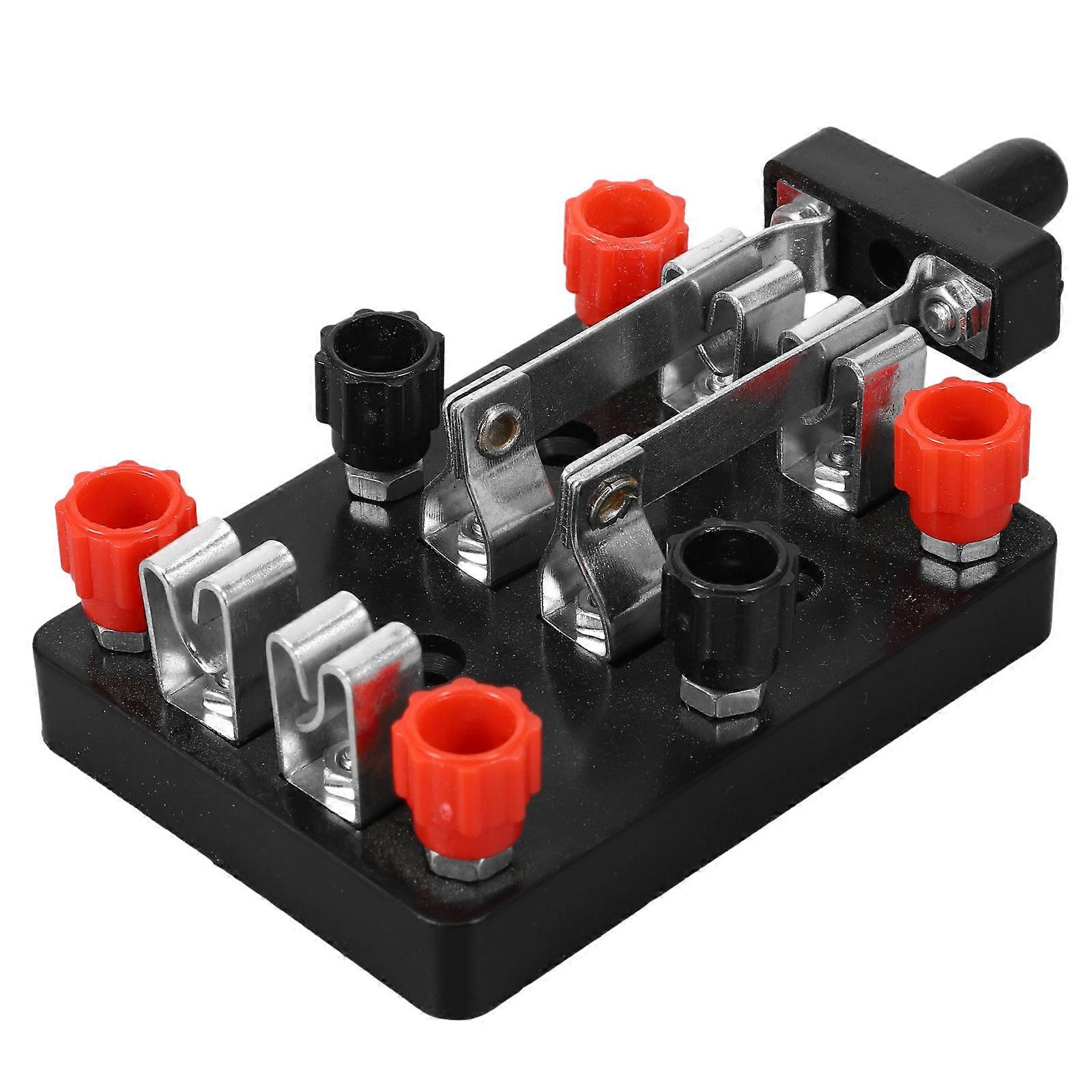 Physics Experiment Equipment Double Throw Double Pole Switch for Circuit Control Black Plastic Iron 1Set