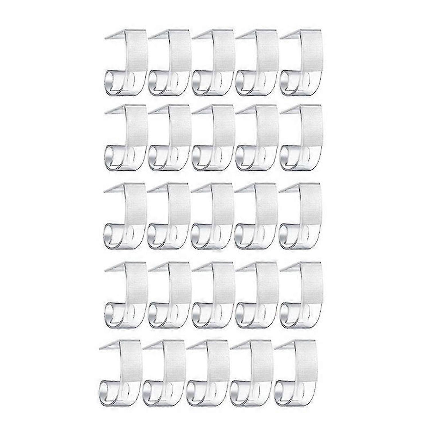 Table Skirting Clips Plastic Tablecloth Clips with Hook and Loop