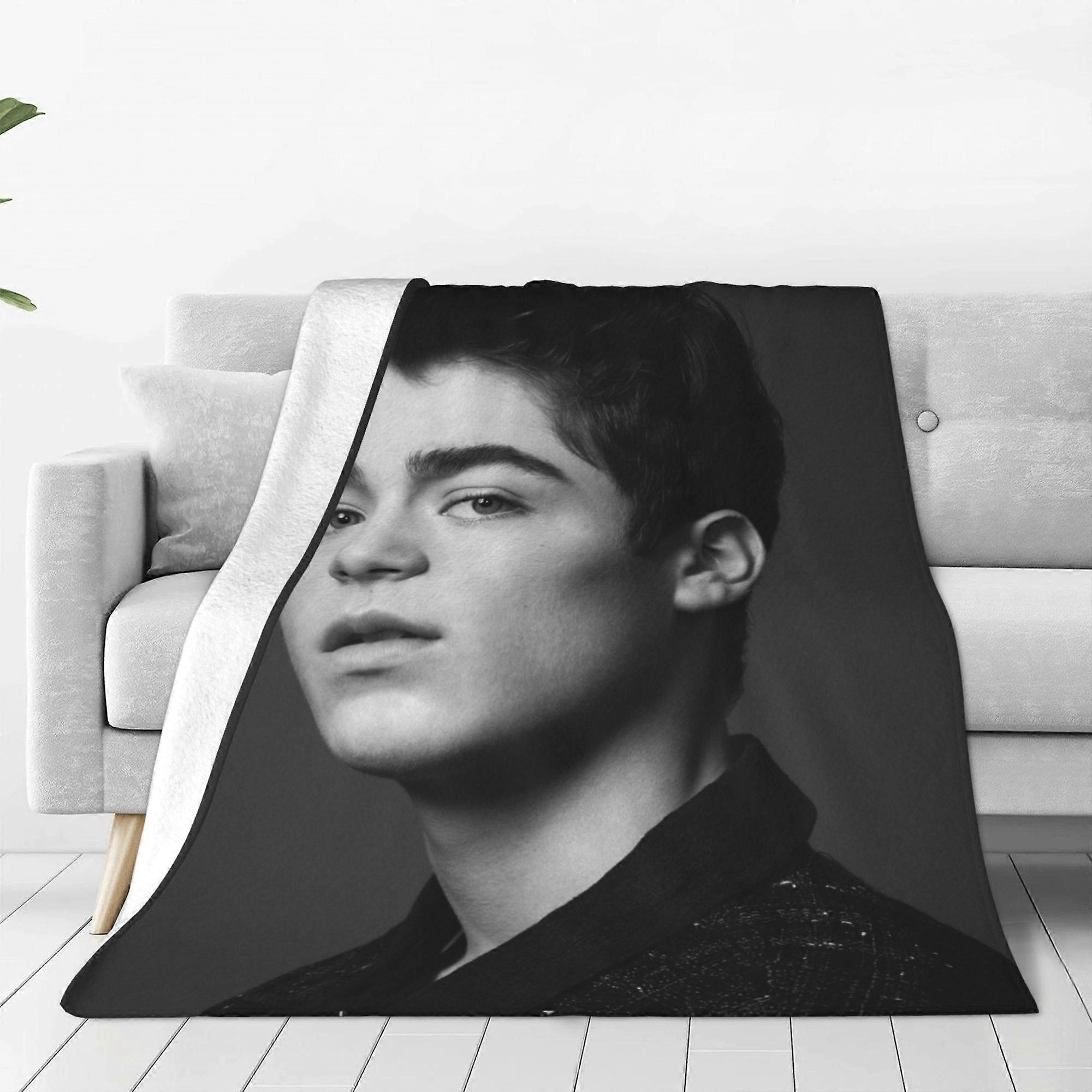 n724 Asher Angel Throw Filt Mjuk Plysch Resefilt För Sovrum Vardagsrum Soffa Kontor Alla Säsonger Present För Kvinnor Män Flickor Pojkar ui724