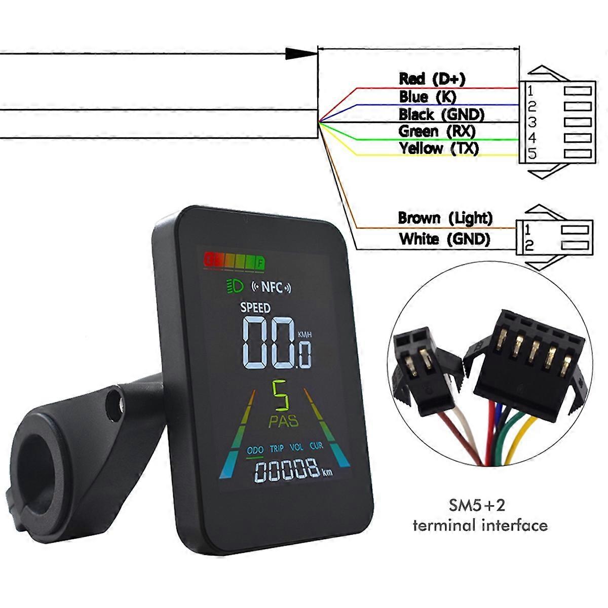 F3 Elektroroller NFC LCD-Display Farbe Animiertes Messgerät