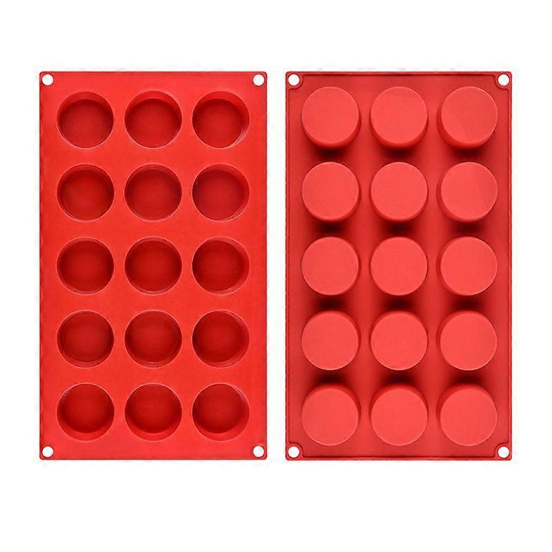 15 small cylindrical three-dimensional cake mold