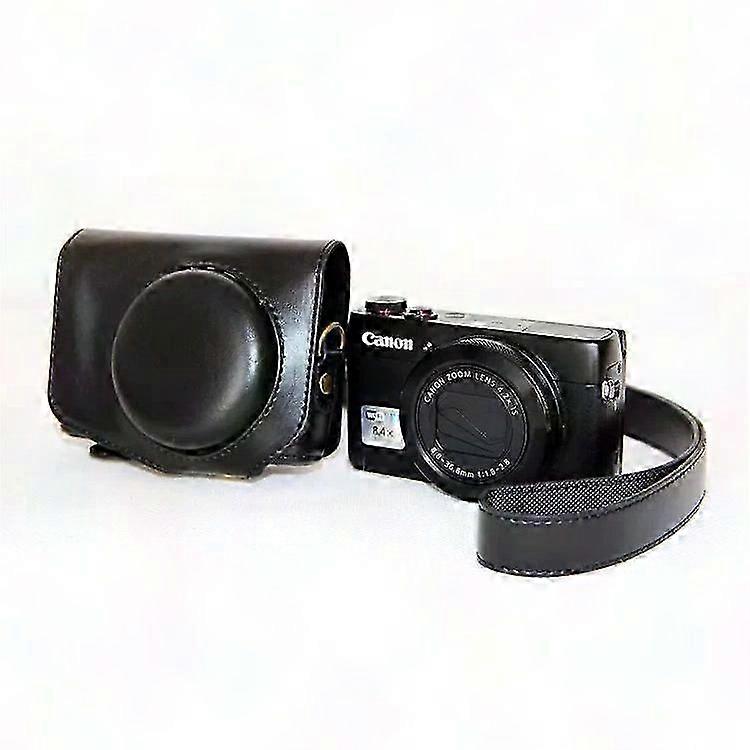 Protective Leather Camera Cover with Shoulder Strap for Canon G7X