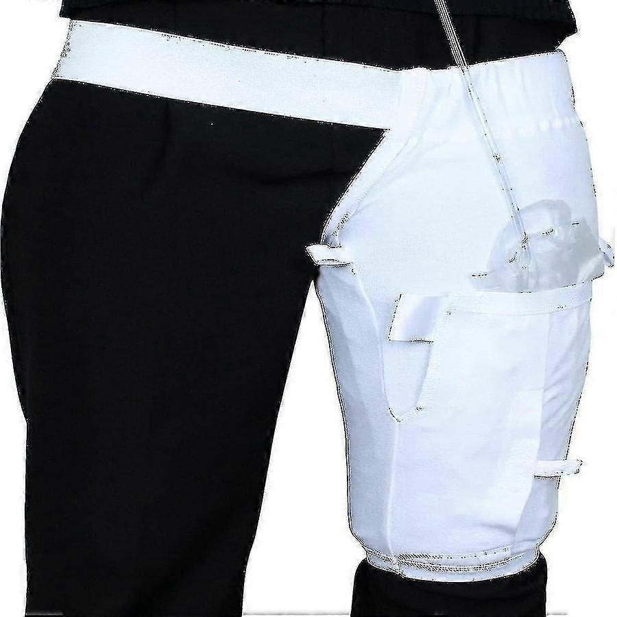 حامل كيس قسطرة الساق مع حزام خصر، قابل للغسل ومتين لكيس سلس البول