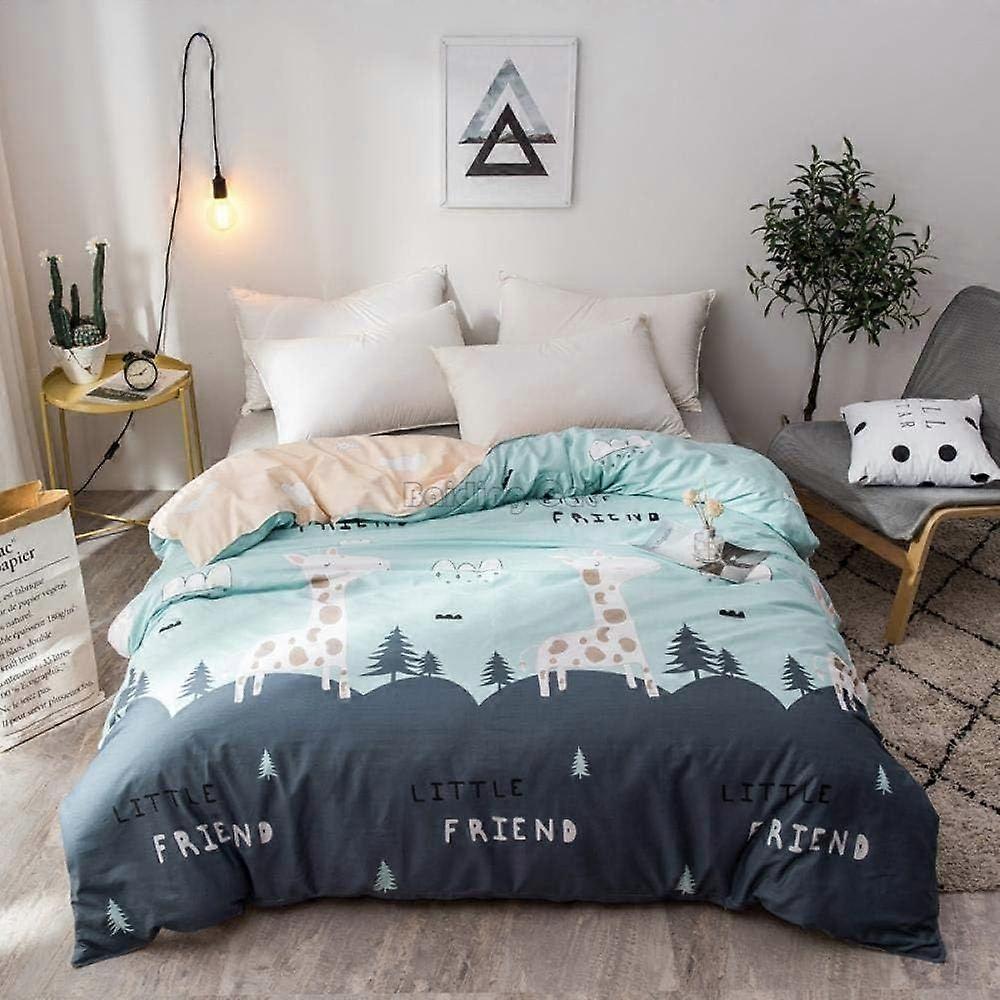 s234 3D Girls Duvet Cover Set Super King Simple Pattern Bedding Set Printed Comforter Cover 3 Pieces Bed Sets With Zipper Closure With 2 Soft Microfi