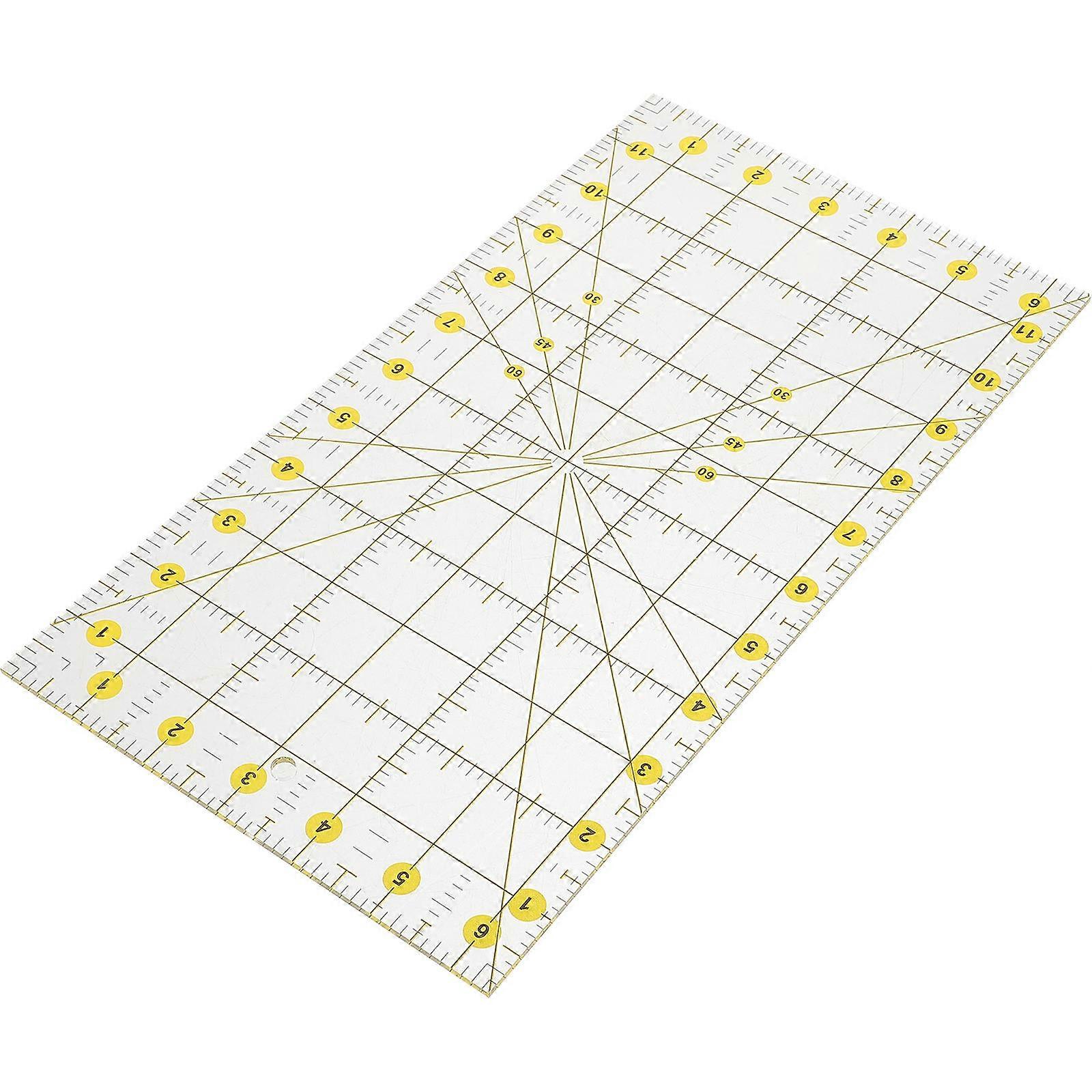 Fabric Cutting Quilting Tools Plastic Ruler for Sewing 4Pcs Set